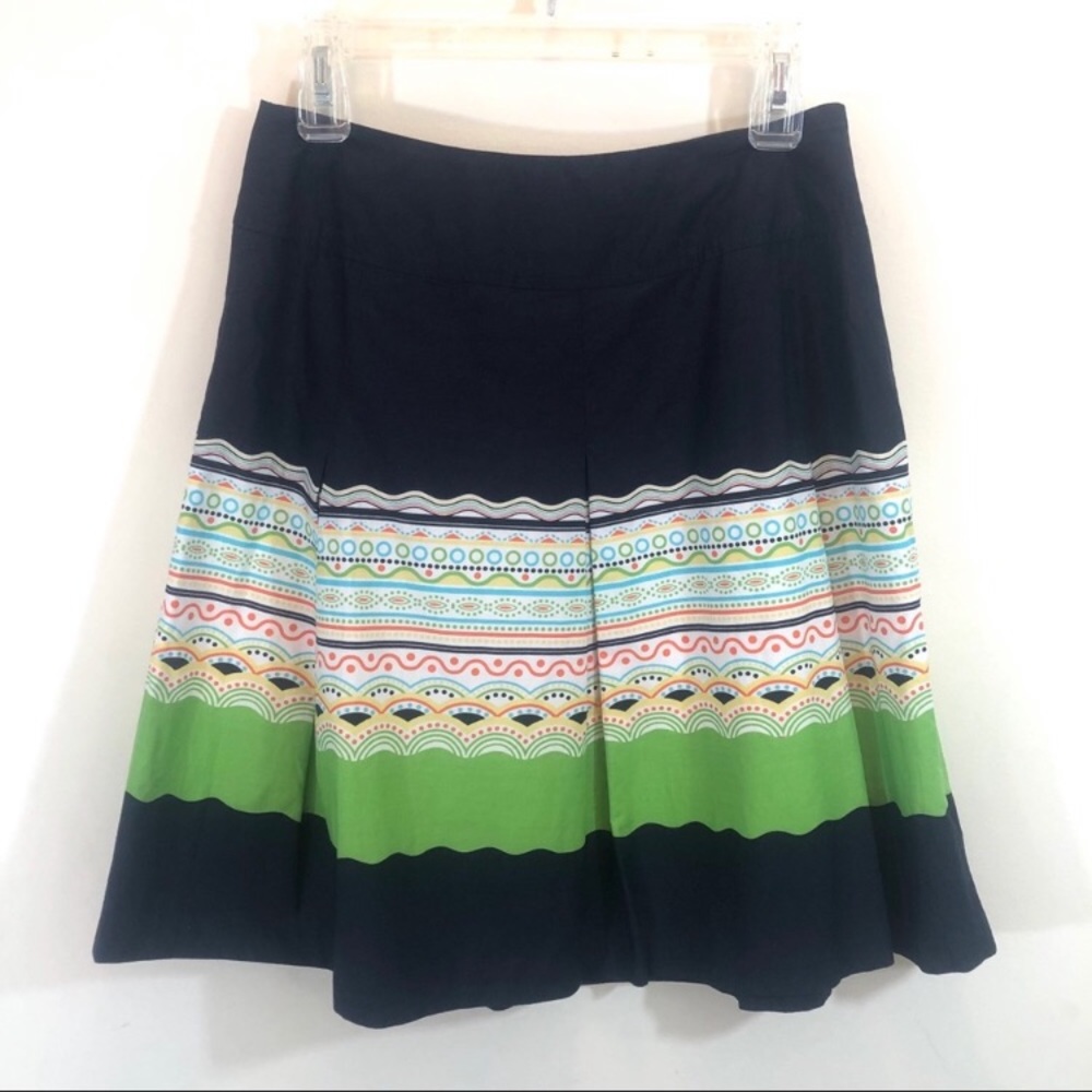 Talbots A-Line with Pleats Skirt 6P geometric
